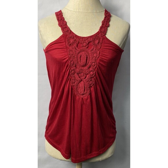 Derek Heart Women Sleeveless Top With Crochet Front Size S - Picture 1 of 3